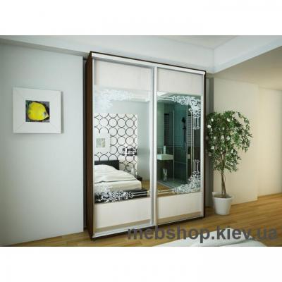 Купить Шкаф-купе Эконом №11 (пескоструй вставки ДСП, глубина 600 мм). Фото