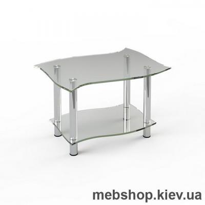 Журнальный стол стеклянный ESCADO JTI 001 верх прозрачный; низ нанесение рисунка, узора, фотопечати или заливка цветом