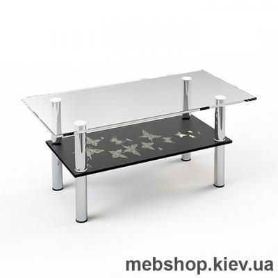 Журнальний стіл скляний ESCADO JTS 012 верх прозорий; низ нанесення малюнку, візерунку, фотодруку або заливка кольором