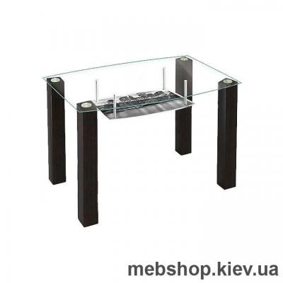 Обеденный стол стеклянный ESCADO SW12 верх прозрачный; низ нанесение рисунка, узора, фотопечати или заливка цветом