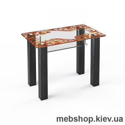 Купить Обеденный стол стеклянный ESCADO SW3 верх нанесение рисунка, узора, фотопечати или заливка цветом; низ прозрачный. Фото