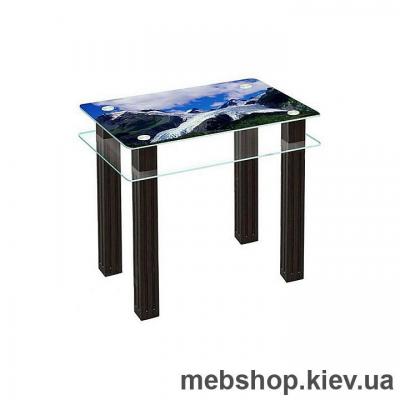 Купить Обеденный стол стеклянный ESCADO SW4 верх нанесение рисунка, узора, фотопечати или заливка цветом; низ прозрачный. Фото