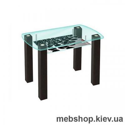 Купить Обеденный стол стеклянный ESCADO SW6 верх прозрачный; низ нанесение рисунка, узора, фотопечати или заливка цветом. Фото
