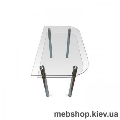 Обеденный стол стеклянный ESCADO A3 верх прозрачный; низ нанесение рисунка, узора, фотопечати или заливка цветом