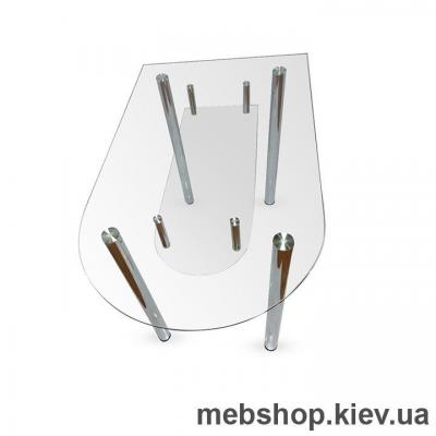 Обідній стіл скляний ESCADO A5 верх нанесення малюнку, візерунку, фотодруку або заливка кольором; низ прозорий