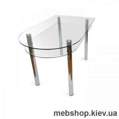 Обеденный стол стеклянный ESCADO A6 верх нанесение рисунка, узора, фотопечати или заливка цветом; низ прозрачный