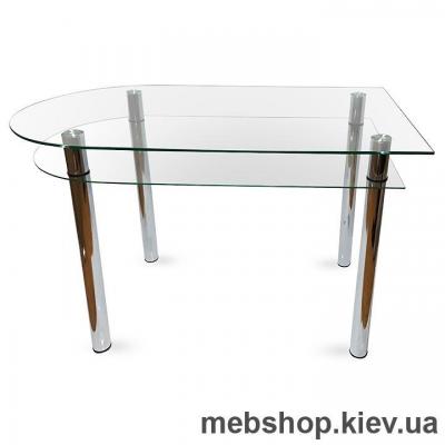 Обеденный стол стеклянный ESCADO A6 нанесение рисунка, узора, фотопечати или заливка цветом столешницы и полки