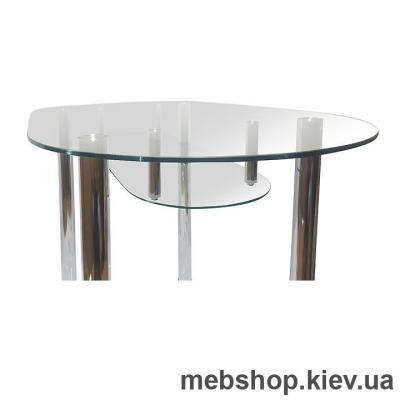 Обеденный стол стеклянный ESCADO A8 верх прозрачный; низ нанесение рисунка, узора, фотопечати или заливка цветом