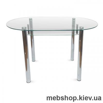 Обеденный стол стеклянный ESCADO A8 верх прозрачный; низ нанесение рисунка, узора, фотопечати или заливка цветом