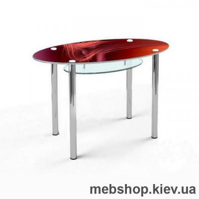 Обідній стіл скляний ESCADO O1 верх нанесення малюнку, візерунку, фотодруку або заливка кольором; низ матований