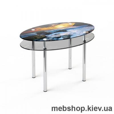 Обеденный стол стеклянный ESCADO O2 верх нанесение рисунка, узора, фотопечати или заливка цветом; низ матовый