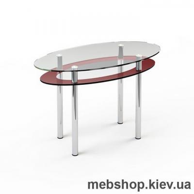 Обеденный стол стеклянный ESCADO O3 верх прозрачный; низ нанесение рисунка, узора, фотопечати или заливка цветом