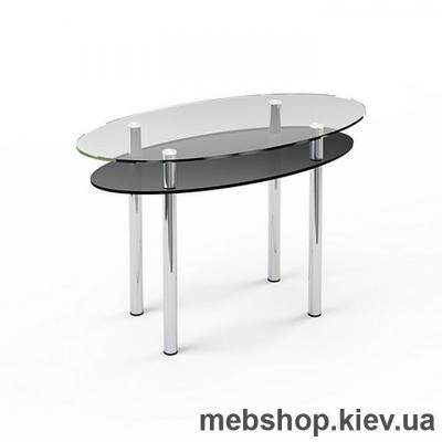 Обеденный стол стеклянный ESCADO O3 верх прозрачный; низ нанесение рисунка, узора, фотопечати или заливка цветом