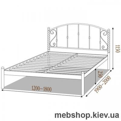 Кровать металлическая Шарлотта цвет белый; черная медь; коричневый; черное золото (Металл-Дизайн)
