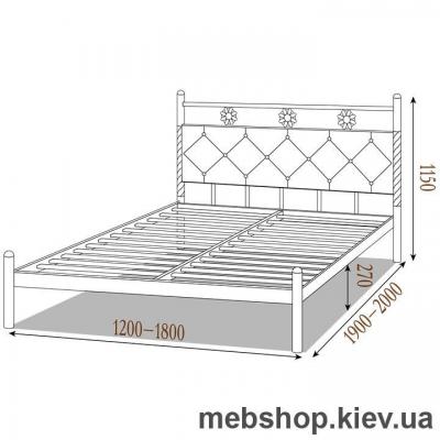 Кровать металлическая Белла цвет черный бархат; черный (Металл-Дизайн)