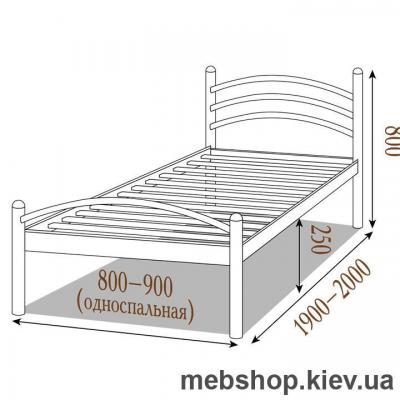 Кровать металлическая Маргарита цвет черный бархат; черный (Металл-Дизайн)