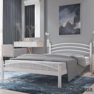 Кровать металлическая Маргарита цвет бежевый; белый бархат (Металл-Дизайн)