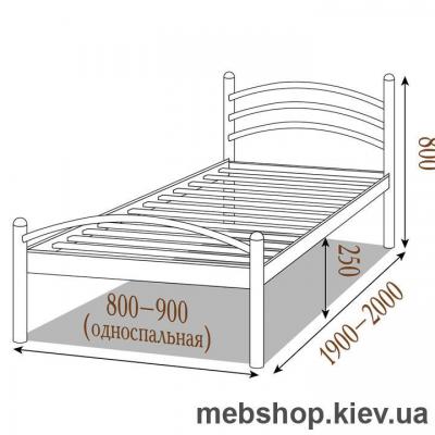 Кровать металлическая Маргарита цвет золото; палитра "Структура" (Металл-Дизайн)