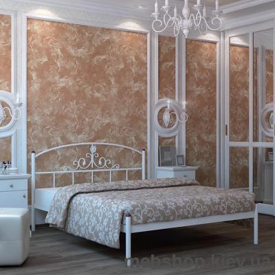 Кровать металлическая Кассандра цвет бордо; металлик; палитра "Bella Letto" (Металл-Дизайн)