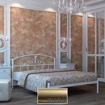 Купить Кровать металлическая Кассандра цвет золото; палитра "Структура" (Металл-Дизайн). Фото