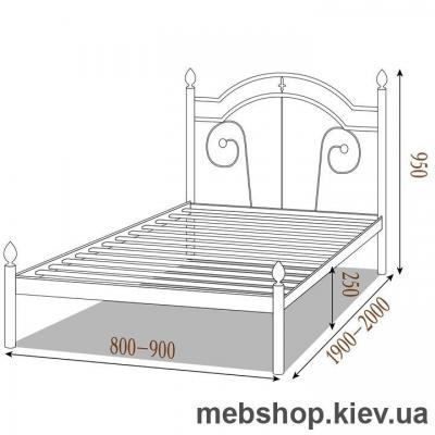 Кровать металлическая Диана мини цвет черный бархат; черный (Металл-Дизайн)