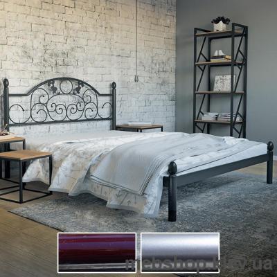 Купить Кровать металлическая Франческа цвет бордо; металлик; палитра "Bella Letto" (Металл-Дизайн). Фото