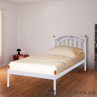 Кровать металлическая Монро мини цвет бежевый; белый бархат (Металл-Дизайн)