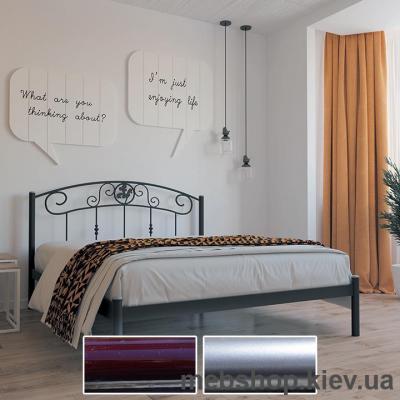 Купить Кровать металлическая Монро цвет бордо; металлик; палитра "Bella Letto" (Металл-Дизайн). Фото