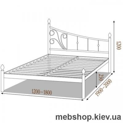 Кровать металлическая Калипсо цвет белый; черная медь; коричневый; черное золото (Металл-Дизайн)