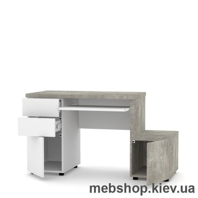 Компьютерный стол FLASHNIKA Мокос-10 (Бетон/Нимфея Альба)