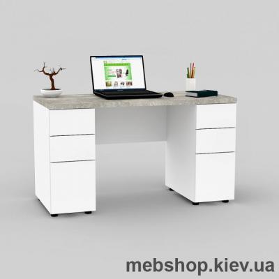 Купить Компьютерный стол FLASHNIKA Мокос-11 (Бетон/Нимфея Альба). Фото