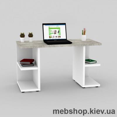 Купить Компьютерный стол FLASHNIKA Мокос-14 (Бетон/Нимфея Альба). Фото