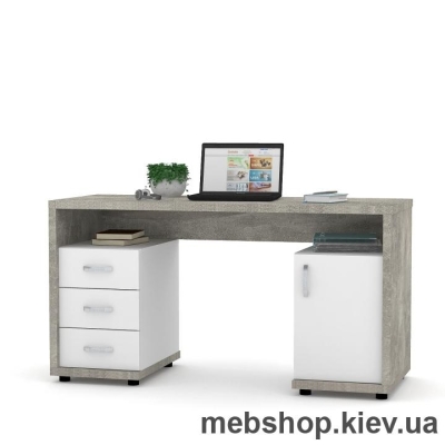 Комп'ютерний стіл FLASHNIKA Мокос-17 (Німфея Альба/Бетон)