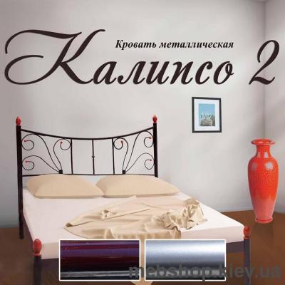 Купить Кровать металлическая Калипсо-2 цвет бордо; металлик; палитра "Bella Letto" (Металл-Дизайн). Фото