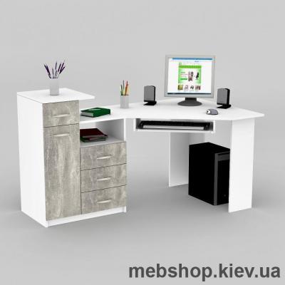 Купить Компьютерный стол - LED 15 (Нимфея Альба/Бетон). Фото