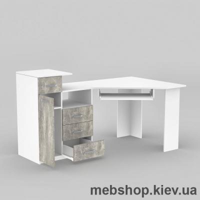 Компьютерный стол - LED 15 (Нимфея Альба/Бетон)