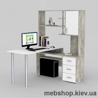 Купить Компьютерный стол - LED 23 (Бетон/Нимфея Альба). Фото