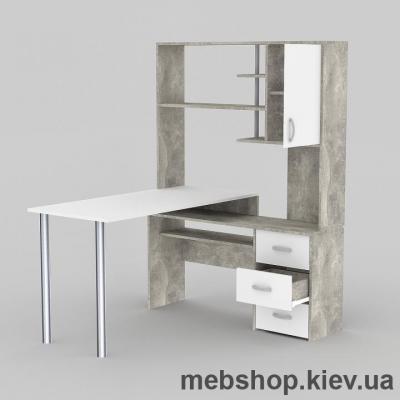 Компьютерный стол - LED 23 (Бетон/Нимфея Альба)