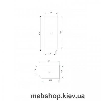 Компьютерный стол - LED 33 (Нимфея Альба/Бетон)