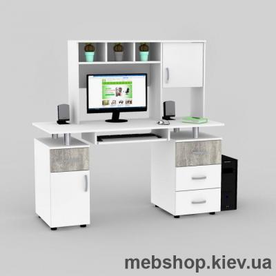 Купить Компьютерный стол - LED 43 (Нимфея Альба/Бетон). Фото