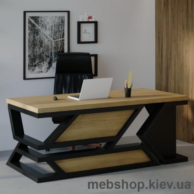 Купить Компьютерный стол SW114 Виргиния (Skandi Wood) шпон ясень. Фото