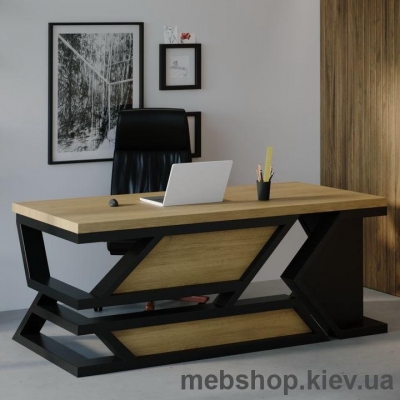 Компьютерный стол SW114 Виргиния (Skandi Wood) шпон дуб