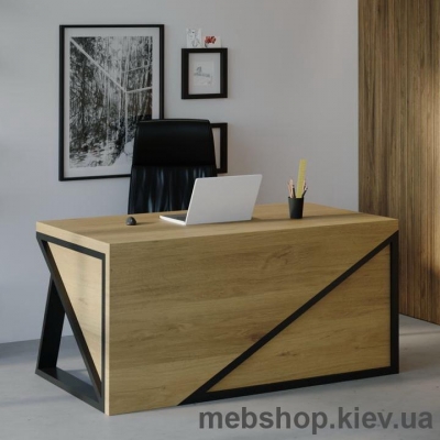 Компьютерный стол SW108 Канзас (Skandi Wood) шпон дуб