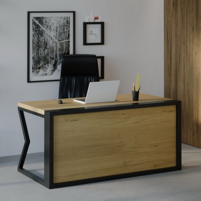 Компьютерный стол SW111 Миссури (Skandi Wood) шпон дуб