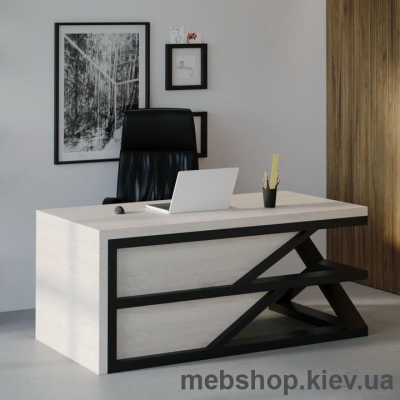 Компьютерный стол SW113 Небраска (Skandi Wood) шпон дуб