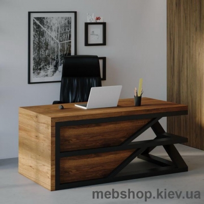 Компьютерный стол SW113 Небраска (Skandi Wood) шпон дуб