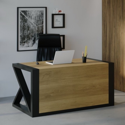 Компьютерный стол SW115 Оклахома (Skandi Wood) шпон дуб