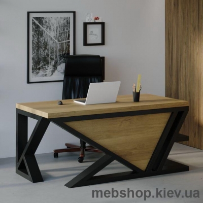 Компьютерный стол SW118 Юта (Skandi Wood) массив дуб