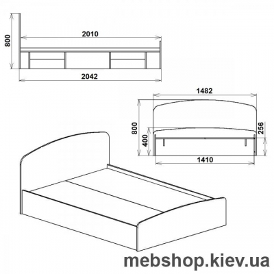 Кровать Нежность-140 МДФ Компанит