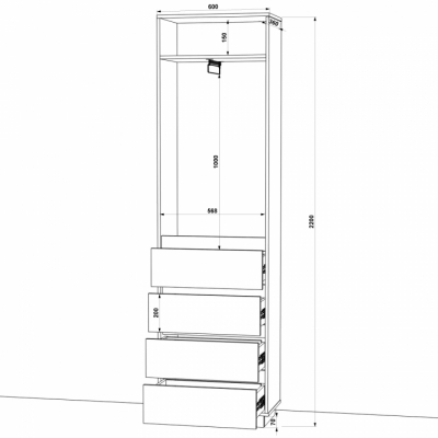 Шкаф распашной HOLD №9 (FLASHNIKA)